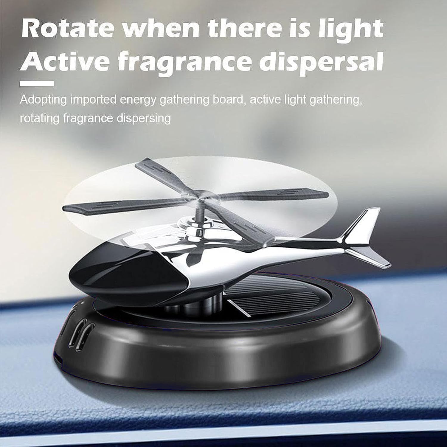 Car Dashboard Perfume Diffuser With Rotating Blades (1 Set) Car Dashboard Perfume Diffuser With Rotating Blades (1 Set)